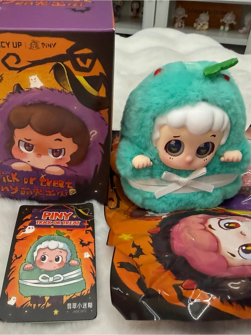 Plush Teal Baby Doll Plushie with Bow - Kids Toys